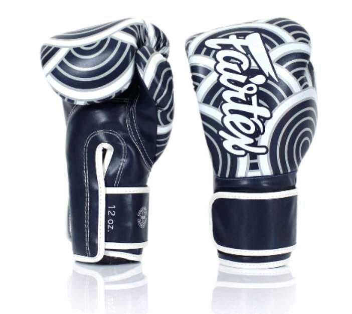 Fairtex Muay Thai Boxing Gloves Japanese Art Design (BGV14BLU) - 1