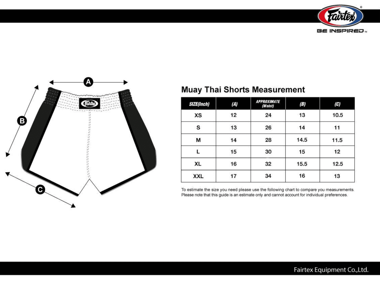 FAIRTEX STEALTH BLACK MUAY THAI SHORTS (BS1901)