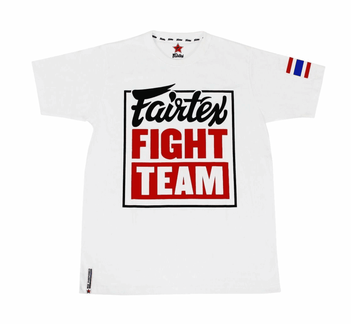 FAIRTEX T Shirt - Fight Team - WHITE/RED (TST51) - 0