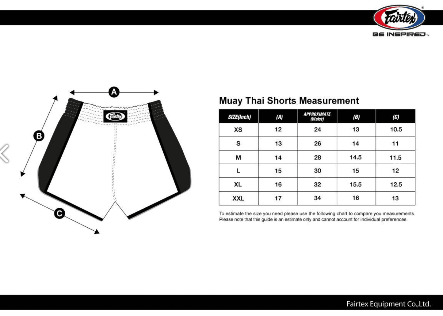 FAIRTEX TONNA MUAY THAI SHORTS (BS1913)